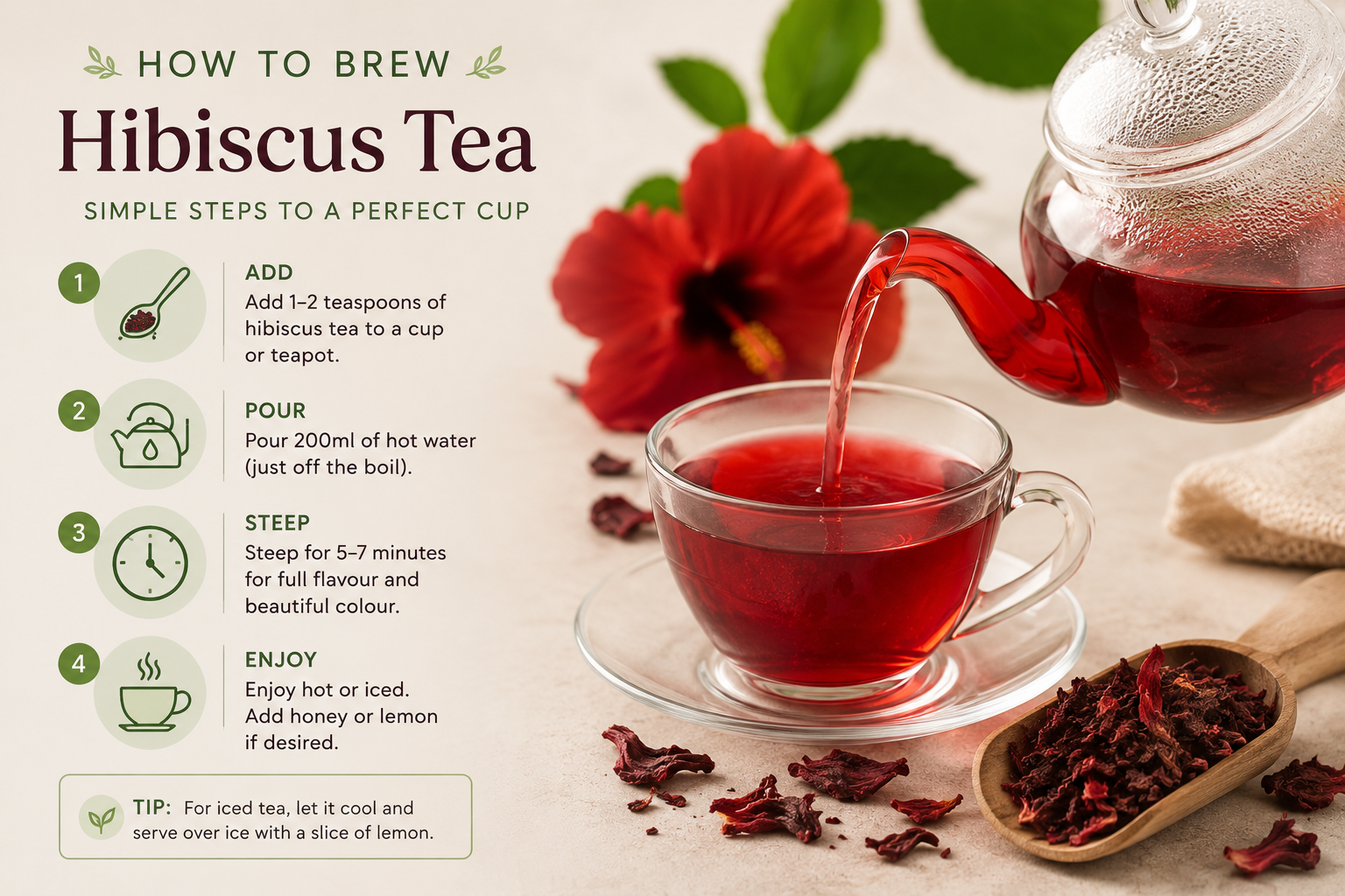 Brewing Hibiscus Tea