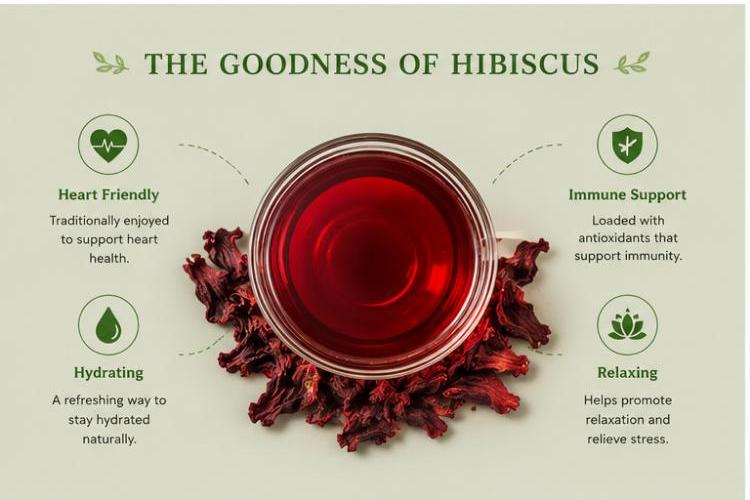 Iced Hibiscus Tea Serving